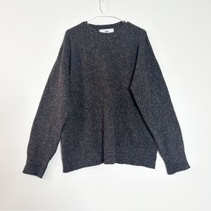 The bright side speckled knit crewneck wool blend sweater